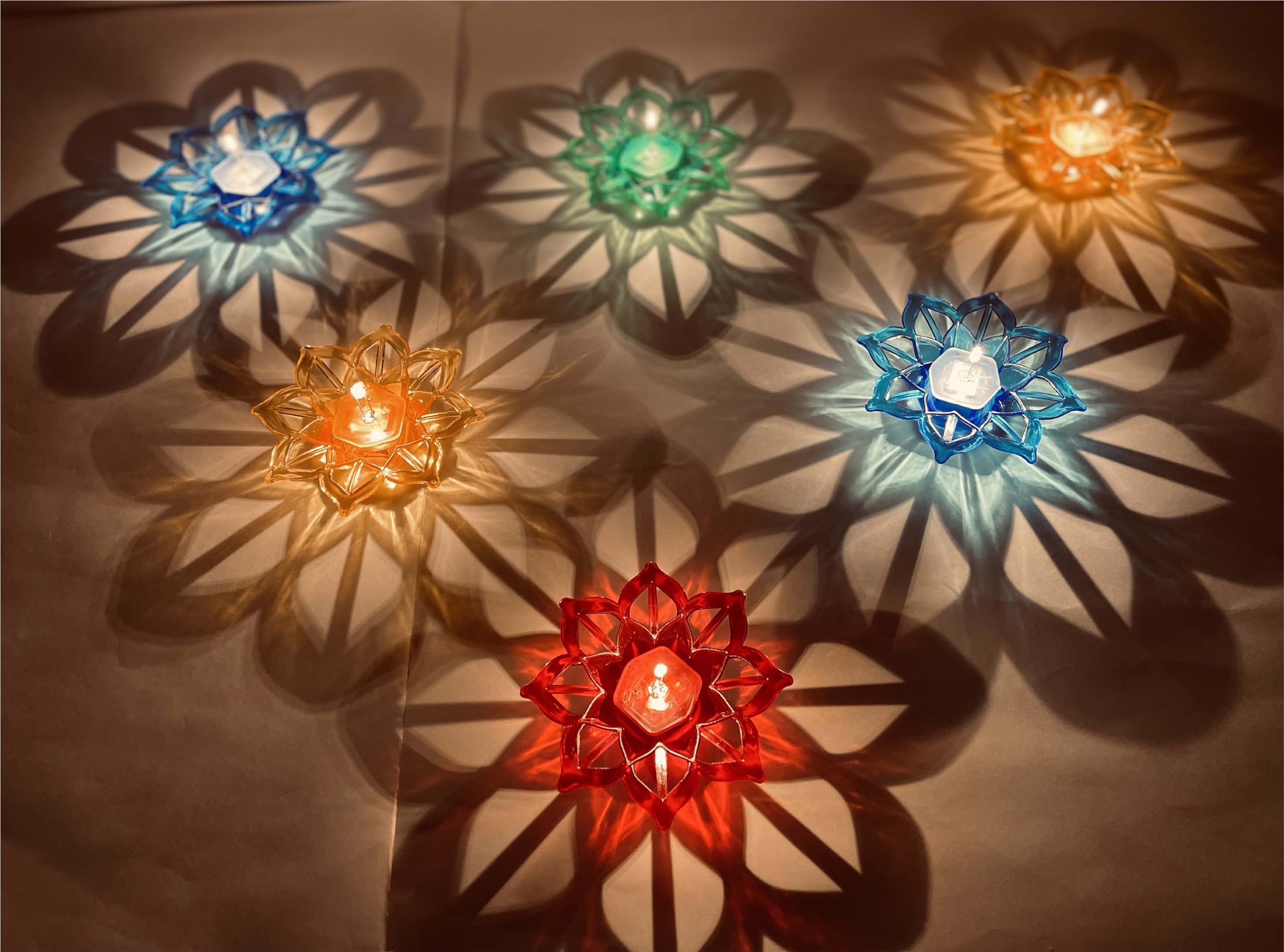 3D Rangoli Diya 6 Pcs | Decorative LED Rangoli Diyas For Diwali, Puja &amp;amp;amp;amp; Home Decoration